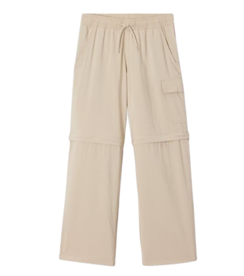 COLUMBIA Kids Silver Ridge Utility Convertible Pants Shorts Small Tan Cream NWT